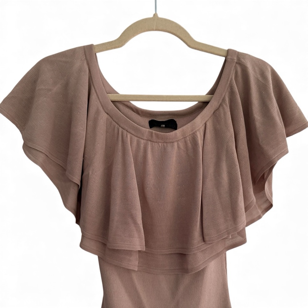 INTERMIX Chic Ruffle Off-the-Shoulder Bodysuit - Picture 2 of 5